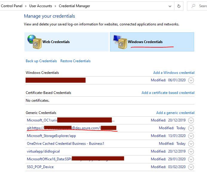 Adding Windows Credentials 